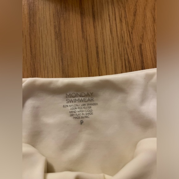 Monday Swimwear Ivory Two Piece Set Size P - Picture 3 of 4